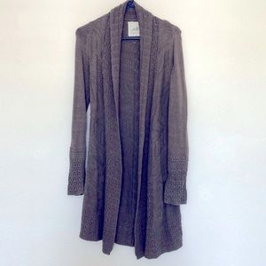 Anthro knitted long cardigan size xs